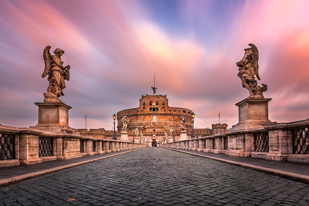 Ponte Sant'Angelo e Castel-Sant-Angelo-Roma